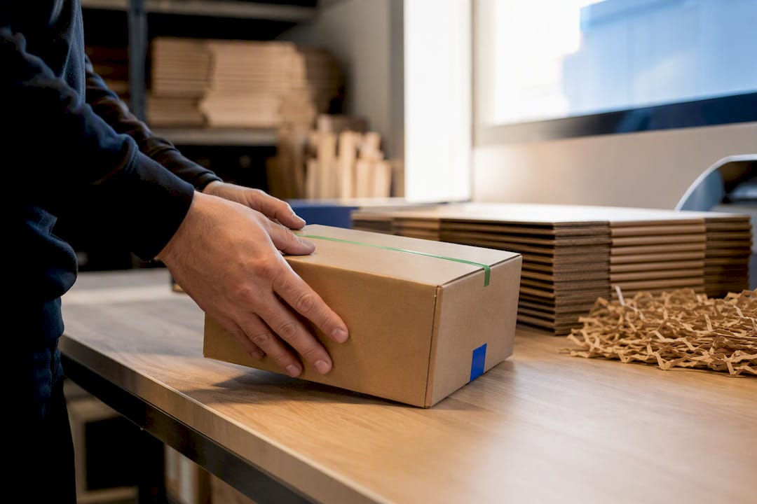 Anoniem pakket op de sorteertafel