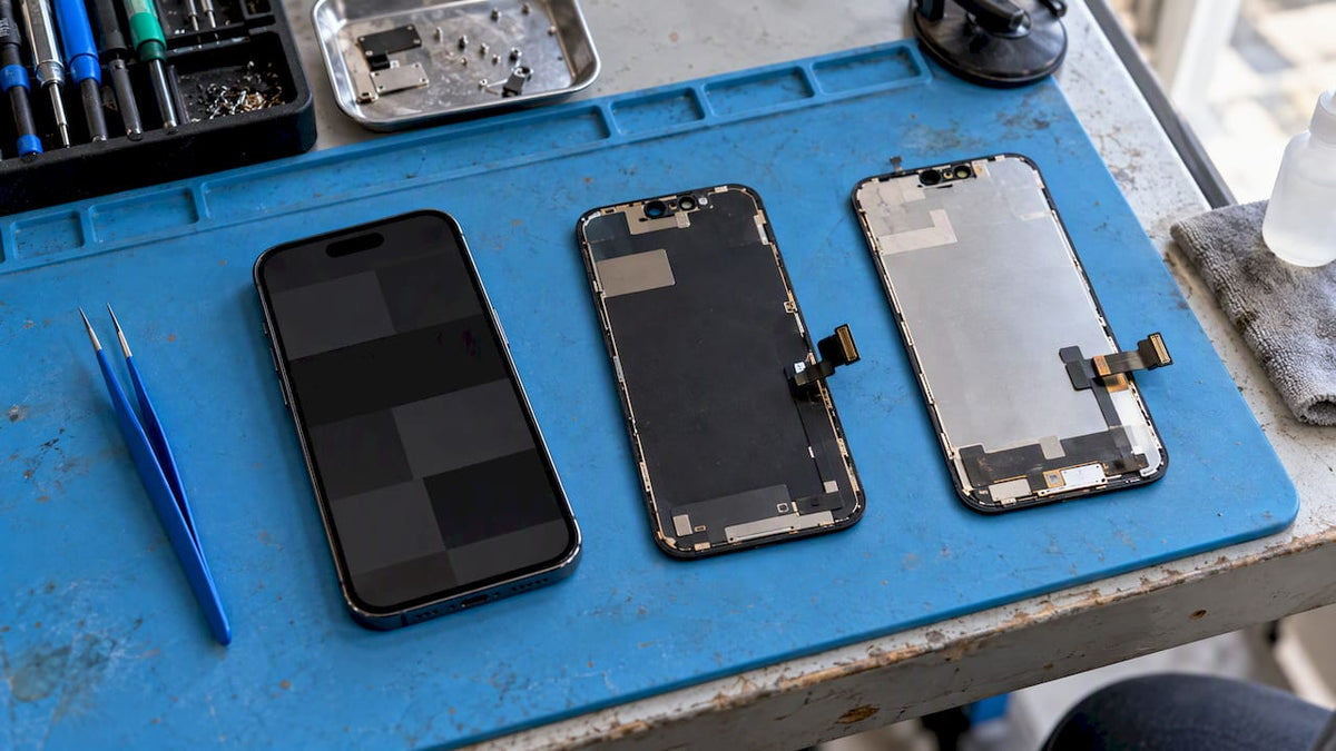 iPhone 15 met OLED- en LCD-schermen