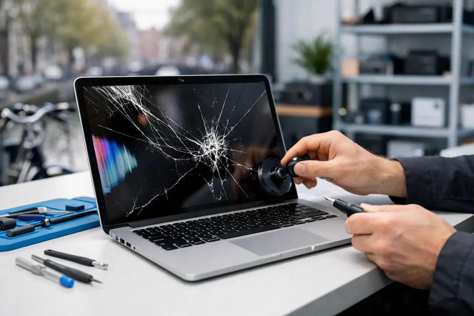 MacBook scherm reparatie Amsterdam: wat telt